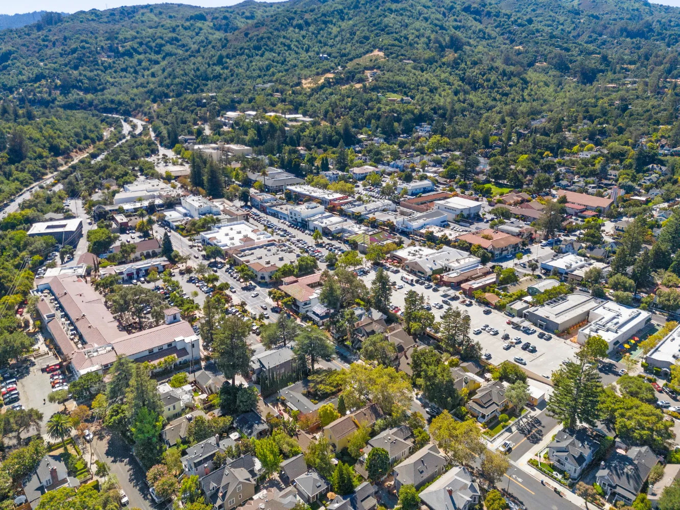 Aerial view of Los Gatos, California